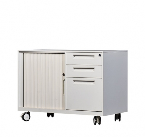 Tambour Door 3-drawer Mobile Pedestal