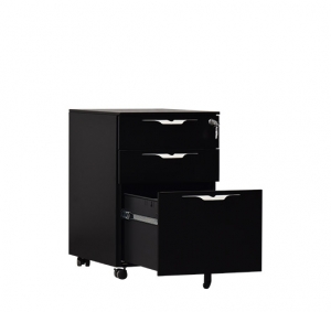 Multi Drawer Mobile Pedestal （Black）