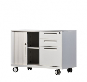 Tambour Door 3-drawer Mobile Pedestal