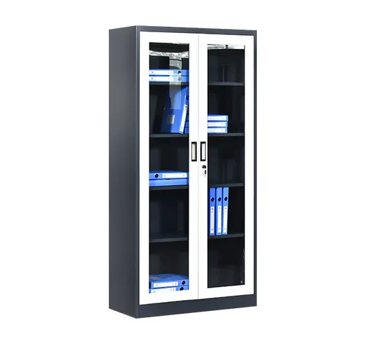 Swing Glass Two Doors Metal Cabinet