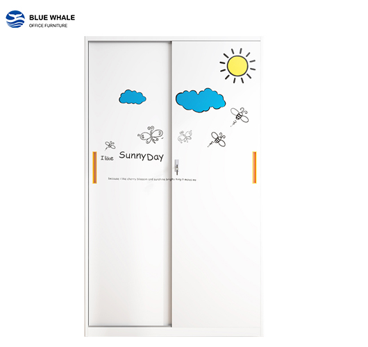 Sliding door metal cupboard