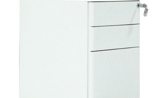 Panel arc design three drawer mobile pedestal
