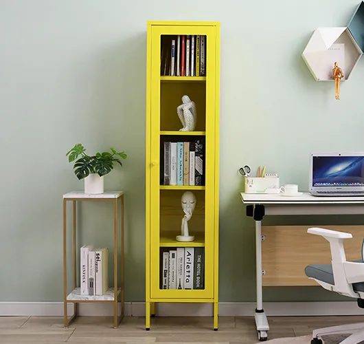 Single door metal bookcase | Blue Whale