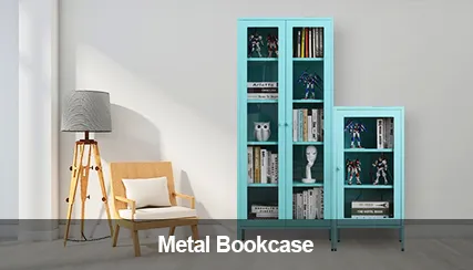 Metal bookcase