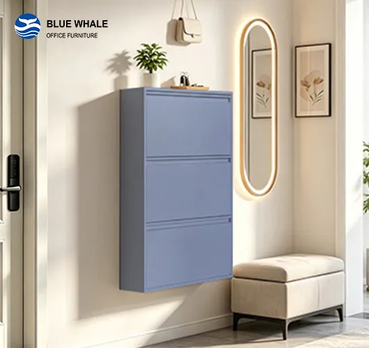 Dark Gray 3 Door Shoe Cabinet Dark Gray 3 Door Shoe Cabinet