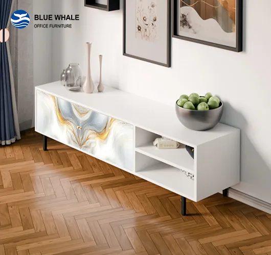 Marble Printed TV Stand Marble Printed TV Stand