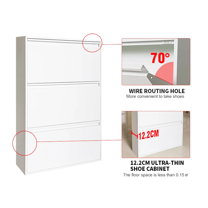 White 3 Door Shoe Cabinet White 3 Door Shoe Cabinet