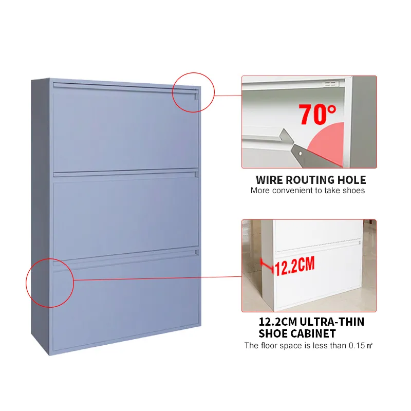 Dark Gray 3 Door Shoe Cabinet Dark Gray 3 Door Shoe Cabinet