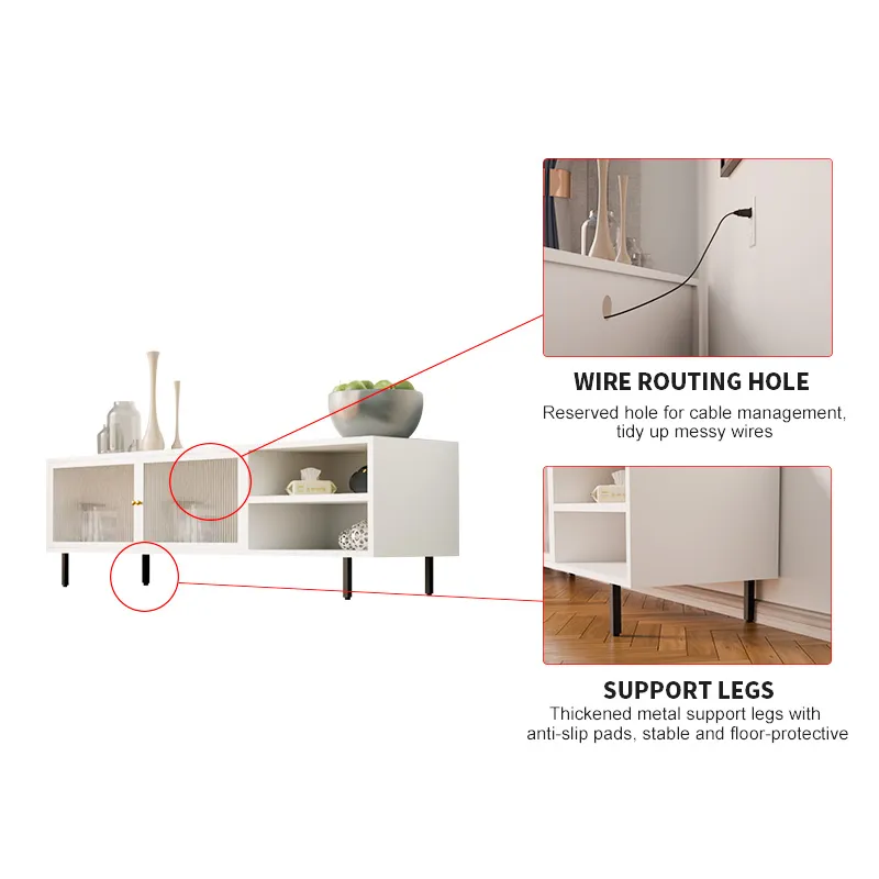 Fluted Glass TV Stand Fluted Glass TV Stand