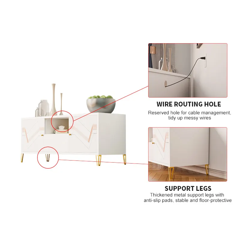 Geometric Printed TV Stand Geometric Printed TV Stand