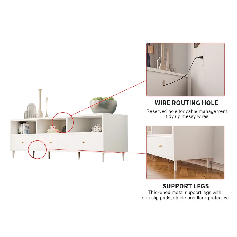3 Drawer Open TV Stand 3 Drawer Open TV Stand